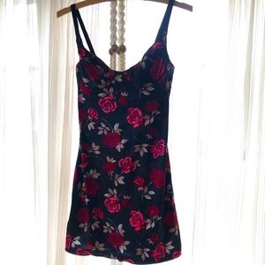 Vintage slip dress with lined wire bra cups